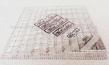 Load image into Gallery viewer, Square "BLOC LOC" Ruler SET, 1.5", 2.5", 3.5", 4.5", 5.5" & 6.5" with Squaring-Up Groove
