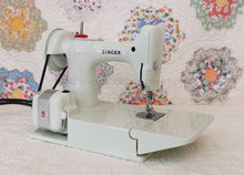 Load image into Gallery viewer, Singer Featherweight 221 Sewing Machine, WHITE FA205***