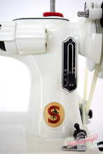 Load image into Gallery viewer, Singer Featherweight 221K Sewing Machine, WHITE EV963***