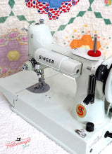 Load image into Gallery viewer, Singer Featherweight 221K Sewing Machine, WHITE EV942***