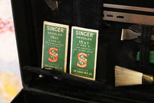 Load image into Gallery viewer, Singer Featherweight 221 Sewing Machine, AF384*** - Top Decal and Corduroy Insert - RARE