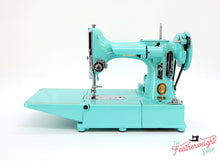 Load image into Gallery viewer, Singer Featherweight 222K Sewing Machine EL6858** - Fully Restored in Tiffany Blue