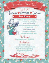 Load image into Gallery viewer, Quilt Kit, "FARM SWEET FARM" Fabric Collection + Applique Templates & Ric Rac - by Lori Holt for Riley Blake