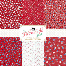 Load image into Gallery viewer, Fabric, Naptime (Redwork) by Darlene Zimmerman for Robert Kaufman - FAT QUARTER BUNDLE