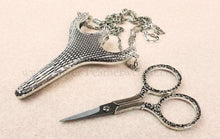 Load image into Gallery viewer, Scissors, Heirloom Embroidery Scissors Chatelaine Necklace

