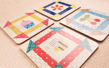 Load image into Gallery viewer, Quilt Coasters, Bee Happy by Lori Holt (Set of 4)

