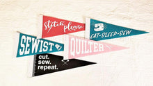 Load image into Gallery viewer, Felt Quilting / Sewing Pennants by Christopher Thompson (Set of 5 pennants)
