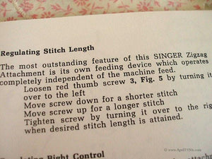 Zigzag Attachment, Swiss Zigzagger & Walking Foot (Vintage Original)