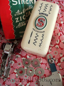 Zigzag Attachment, Swiss Zigzagger & Walking Foot (Vintage Original)