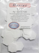 Load image into Gallery viewer, 1/2&quot; Inch Hexagon Iron-On Papers For English Paper Piecing x 100
