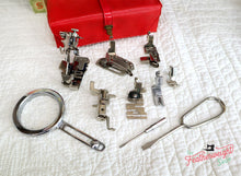Load image into Gallery viewer, Singer Featherweight 222K Sewing Machine, RED "S" ER022***

