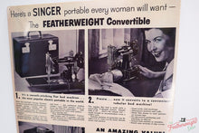 Load image into Gallery viewer, Advertisement Tin Signs, Replica Featuring the Singer Featherweight
