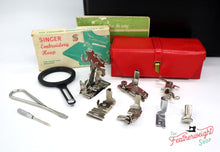 Load image into Gallery viewer, Singer Featherweight 222K Sewing Machine, RED "S" ER0244**
