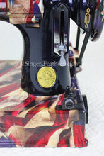 Load image into Gallery viewer, Singer Featherweight 221 Sewing Machine, PATRIOTIC One-Of-A-Kind Specialty - Painted
