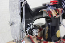 Load image into Gallery viewer, Singer Featherweight 221 Sewing Machine, PATRIOTIC One-Of-A-Kind Specialty - Painted
