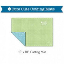 Load image into Gallery viewer, Cutting Mat, 12&quot; x 18&quot; Lori Holt Cute Cuts Reversible (Green &amp; Blue)
